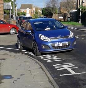 Bad parking at Edlesborough Shop